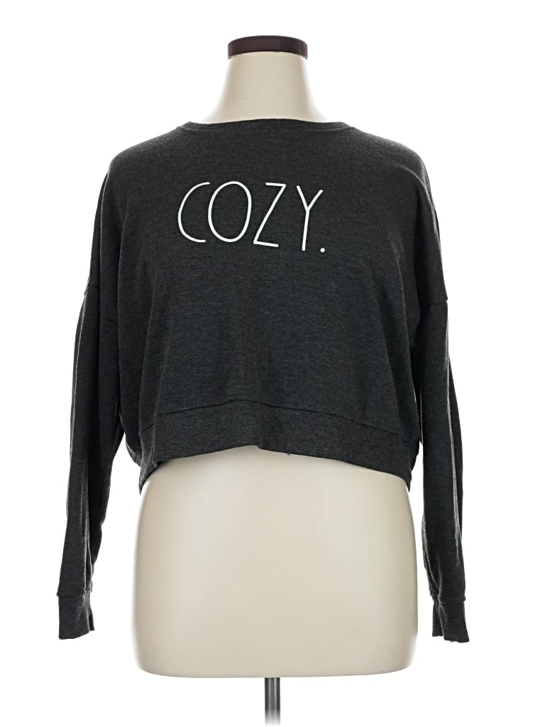 Pre-owned Rae Dunn Sweatshirt In Gray