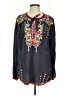 Johnny Was 100% Rayon Black Long Sleeve Blouse Size S - photo 1