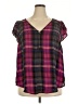 Torrid 100% Polyester Purple Short Sleeve Blouse Size 2X Plus (2) - photo 1
