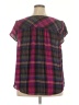 Torrid 100% Polyester Purple Short Sleeve Blouse Size 2X Plus (2) - photo 2