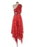 Halston 100% Polyester Red Cocktail Dress Size 6 - photo 2