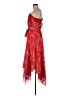 Halston 100% Polyester Red Cocktail Dress Size 6 - photo 5