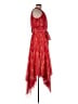 Halston 100% Polyester Red Cocktail Dress Size 6 - photo 4