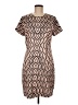 Julie Brown Animal Print Brown Casual Dress Size 8 - photo 1