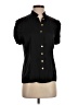 St. John 100% Polyester Black Short Sleeve Blouse Size 4 - photo 1