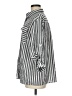 Shein Stripes Gray 3/4 Sleeve Button-Down Shirt Size 6 - photo 5