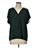 Ann Taylor 100% Polyester Green Short Sleeve Blouse Size L - photo 1