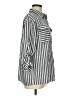 Shein Stripes Gray 3/4 Sleeve Button-Down Shirt Size 6 - photo 4