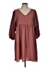 Everly 100% Polyester Solid Burgundy Casual Dress Size L - photo 1