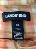 Lands' End 100% Cotton Plaid Orange Long Sleeve Button-Down Shirt Size 14 - photo 7