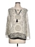 Les Serein 100% Polyester Ivory 3/4 Sleeve Blouse Size L - photo 1