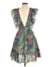 Kleid 100% Polyester Paisley Green Cocktail Dress Size L - photo 2