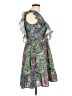 Kleid 100% Polyester Paisley Green Cocktail Dress Size L - photo 4