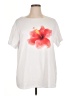 Shein Curve Floral White Short Sleeve T-Shirt Size 0X - photo 1