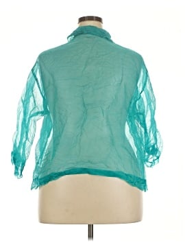 Sigrid Olsen Sport 3/4 Sleeve Silk Top (view 2)