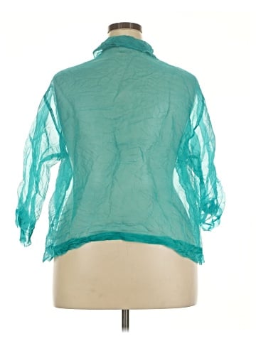 Sigrid Olsen Sport 3/4 Sleeve Silk Top (view 2)