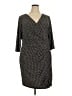 Chaps Polka Dots Black Cocktail Dress Size 20 - photo 1