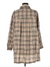 Boohoo Plaid Tan 3/4 Sleeve Button-Down Shirt Size 8 - photo 2