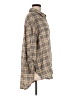 Boohoo Plaid Tan 3/4 Sleeve Button-Down Shirt Size 8 - photo 4
