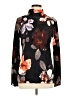 Context Floral Black Turtleneck Sweater Size L - photo 1