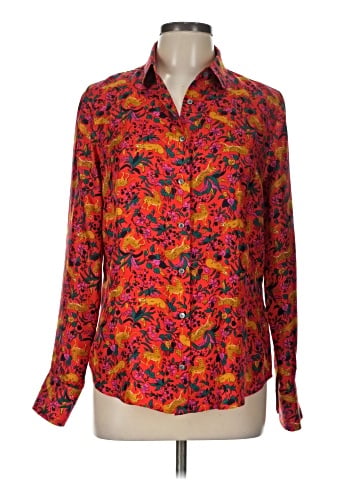 J.Crew Collection Long Sleeve Silk Top (view 1)