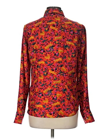 J.Crew Collection Long Sleeve Silk Top (view 2)
