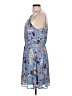 Miami 100% Polyester Floral Blue Casual Dress Size L - photo 5