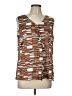 St. John Brown Sleeveless Silk Top Size L - photo 1