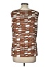 St. John Brown Sleeveless Silk Top Size L - photo 2