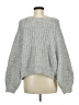 Free People Metallic Silver Pullover Sweater Size M - photo 2
