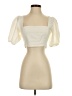 o.p.t 100% Cotton Ivory Short Sleeve Blouse Size S - photo 1