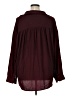 Express 100% Polyester Burgundy Long Sleeve Blouse Size XL - photo 2