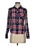 Rosette by Be Cool 100% Cotton Plaid Blue Long Sleeve Button-Down Shirt Size S - photo 1
