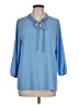 Bobeau Blue 3/4 Sleeve Blouse Size L - photo 1