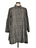 Zara Collection Gray 3/4 Sleeve Button-Down Shirt Size M - photo 1