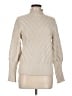Catherine Malandrino Chevron-herringbone Ivory Turtleneck Sweater Size M - photo 1
