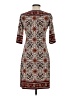 Max Studio Paisley Brown Casual Dress Size S - photo 2