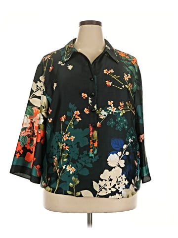 Teri Jon by Rickie Freeman Long Sleeve Blouse (view 1)