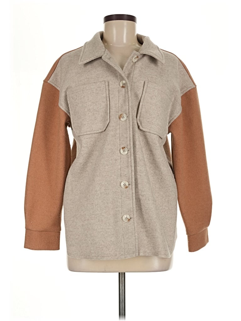 Pre-owned Pink Lily Sweater Vest In Tan