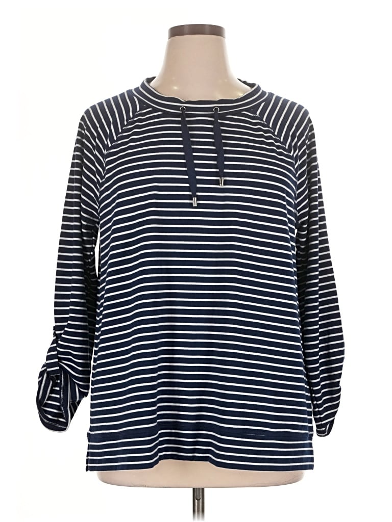 Pre-owned Zenergy By Chico's Pullover Sweater In Blue