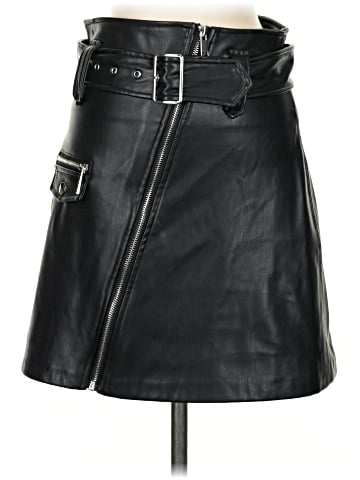 Zara Faux Leather Skirt (view 1)