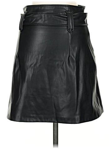 Zara Faux Leather Skirt (view 2)