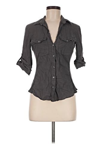 James Perse 3/4 Sleeve Button-Down Shirt (view 1)