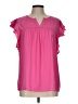 Ann Taylor Pink Short Sleeve Blouse Size L - photo 1