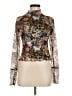 Assorted Brands 100% Nylon Floral Brown Long Sleeve Blouse Size M - photo 1