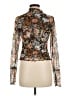 Assorted Brands 100% Nylon Floral Brown Long Sleeve Blouse Size M - photo 2