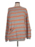 Unbranded 100% Acrylic Stripes Orange Gray Pullover Sweater Size L - photo 1