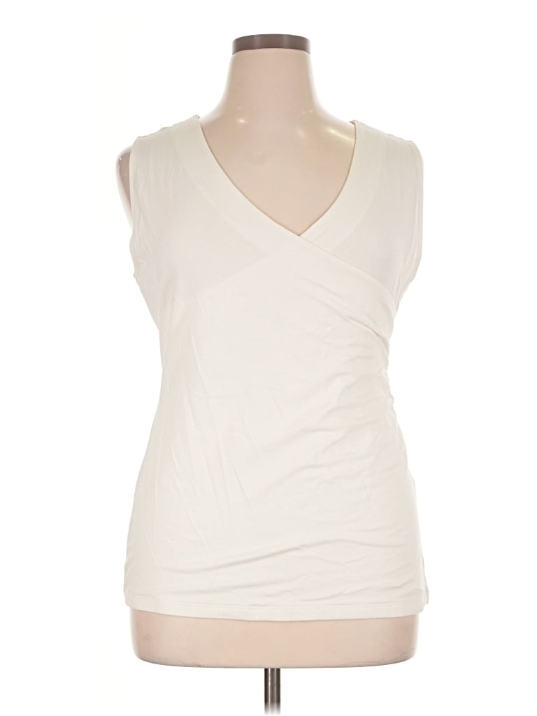 Pre-owned Soft Surroundings Sleeveless T-shirt In Ivory