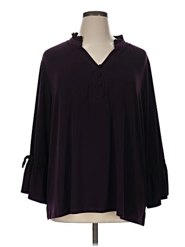 Karl Lagerfeld Paris 3/4 Sleeve Blouse (view 1)