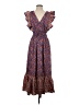 French Connection Paisley Brown Casual Dress Size P (petite) - photo 1